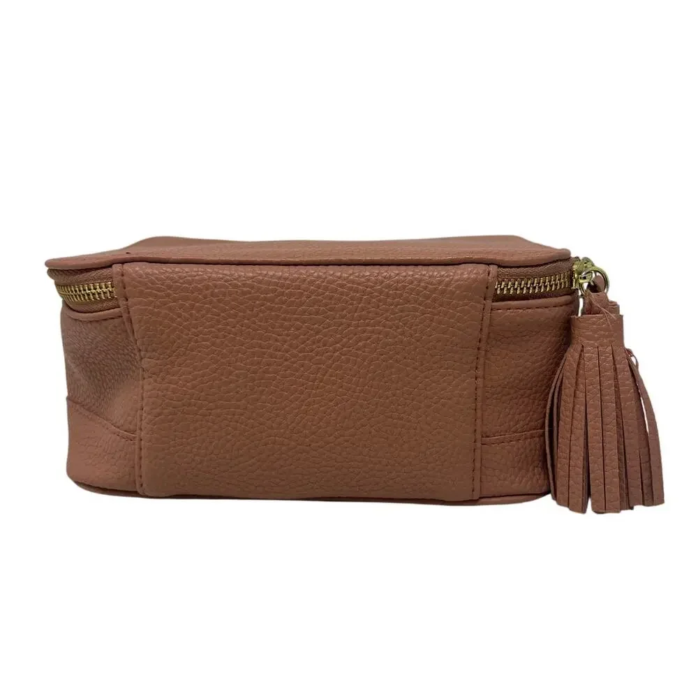 Tartan & Twine Faux Leather Tassel Makeup Travel Bag